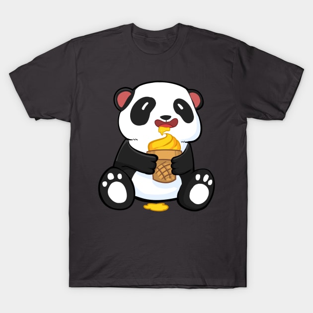PANDA ICE CREAM HONEY T-Shirt by Candy Store